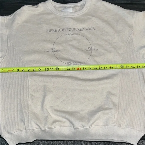 Cream Graphic Sweatshirt for the Halloween lover size large Aerie - Picture 10 of 16